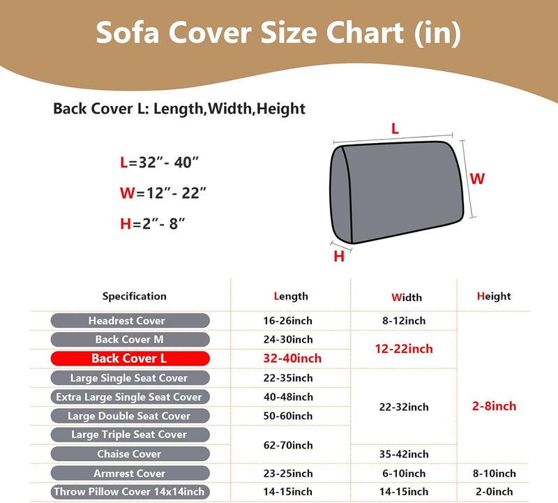 Yoovat Magic Sofa Covers Magic Sofa Couch Covers 2024 New Wear-Resistant Universal Sofa Cover Stretch for Sectional Slipcovers (Texture-Light Coffee,Back Cover L) - Image 3