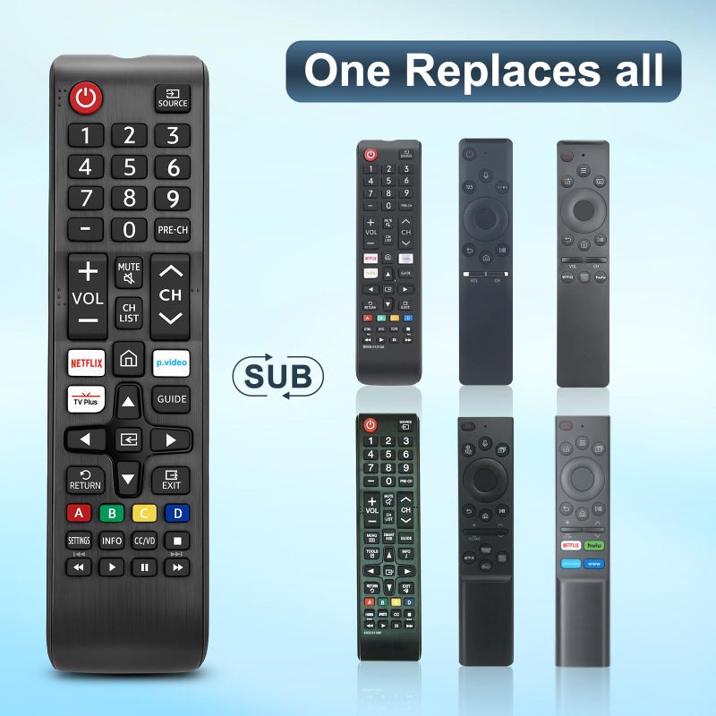 ENJOYLink ã€Pack of 2ã€‘ Universal for Samsung-TV-Remote-Control Replacement,Compatible with All Samsung Smart Frame QLED LED 7 Series TVs - Image 2