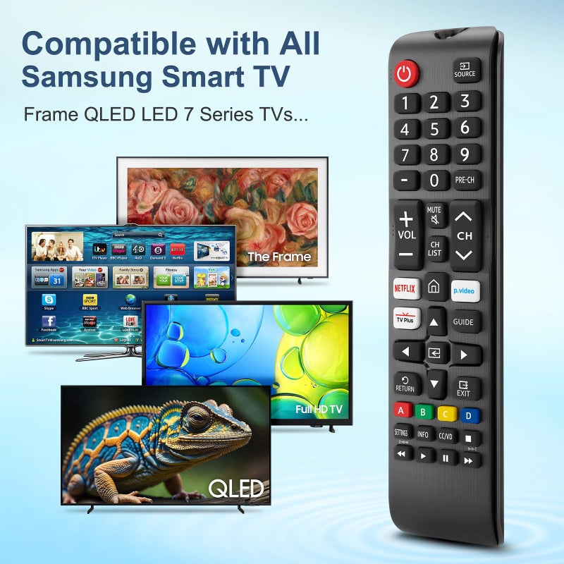 ENJOYLink ã€Pack of 2ã€‘ Universal for Samsung-TV-Remote-Control Replacement,Compatible with All Samsung Smart Frame QLED LED 7 Series TVs - Image 3
