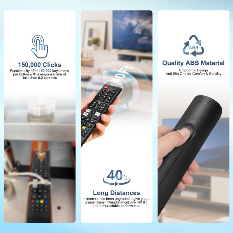 ENJOYLink ã€Pack of 2ã€‘ Universal for Samsung-TV-Remote-Control Replacement,Compatible with All Samsung Smart Frame QLED LED 7 Series TVs - Image 5