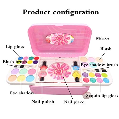 Magicwand® All-in-One Trolley Type Water Removable Real Cosmetics & Make-up Kit for Girls【Non-Toxic & Not Tested on Animals】【Multi-Colored】【5 Yrs & Up】【1 Pc】 - Image 2