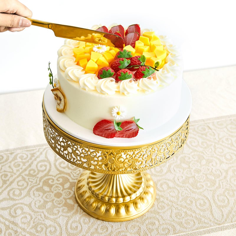 Aofure 11 Pcs Gold Cake Stand Set for Wedding, Dessert Table Display Set for Birthday, Metal Square Serving Trays for Candy, Cupcake Pop Stand Holder Tower with Round Base for Celebration, The Platters for Party - Image 3