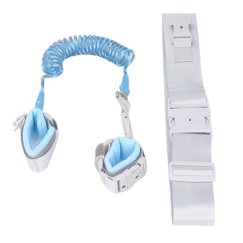 Toddler Safety Leash with Lock 2 in 1 Anti Lost Wrist Link Reflective Child Walking Harness for Outdoor Travel Blue - Image 2