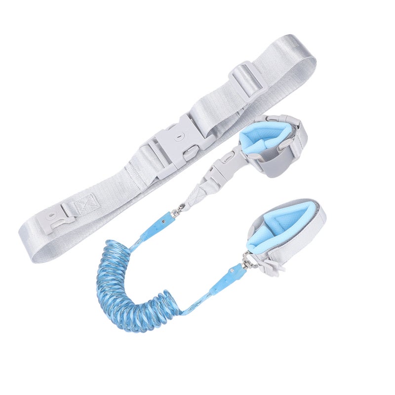 Toddler Safety Leash with Lock 2 in 1 Anti Lost Wrist Link Reflective Child Walking Harness for Outdoor Travel Blue - Image 5