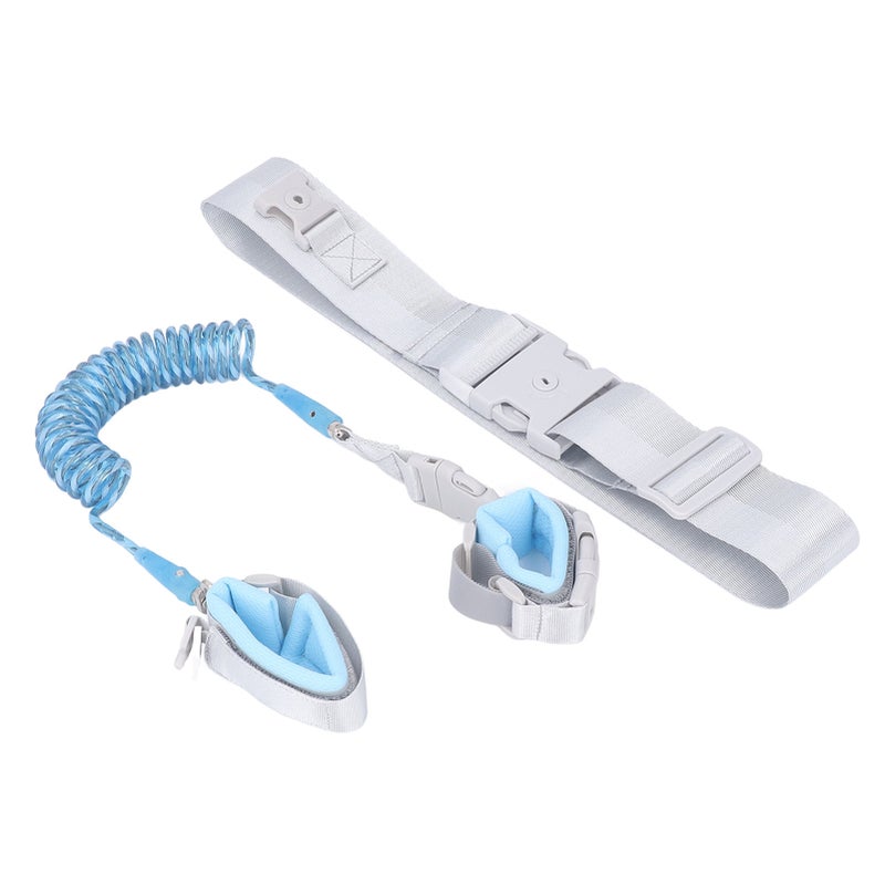 Toddler Safety Leash with Lock 2 in 1 Anti Lost Wrist Link Reflective Child Walking Harness for Outdoor Travel Blue - Image 3
