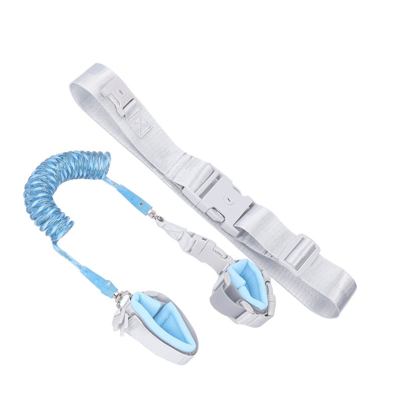 Toddler Safety Leash with Lock 2 in 1 Anti Lost Wrist Link Reflective Child Walking Harness for Outdoor Travel Blue - Image 4