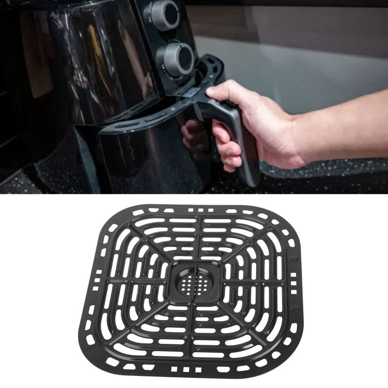 Fryer Replacement Grill Pan: 304 Stainless Steel Food Grade Material - Double Layer Non-Stick Coating FDA Compliant Crisper Plate with Handles for Healthy Home Cooking - Image 3