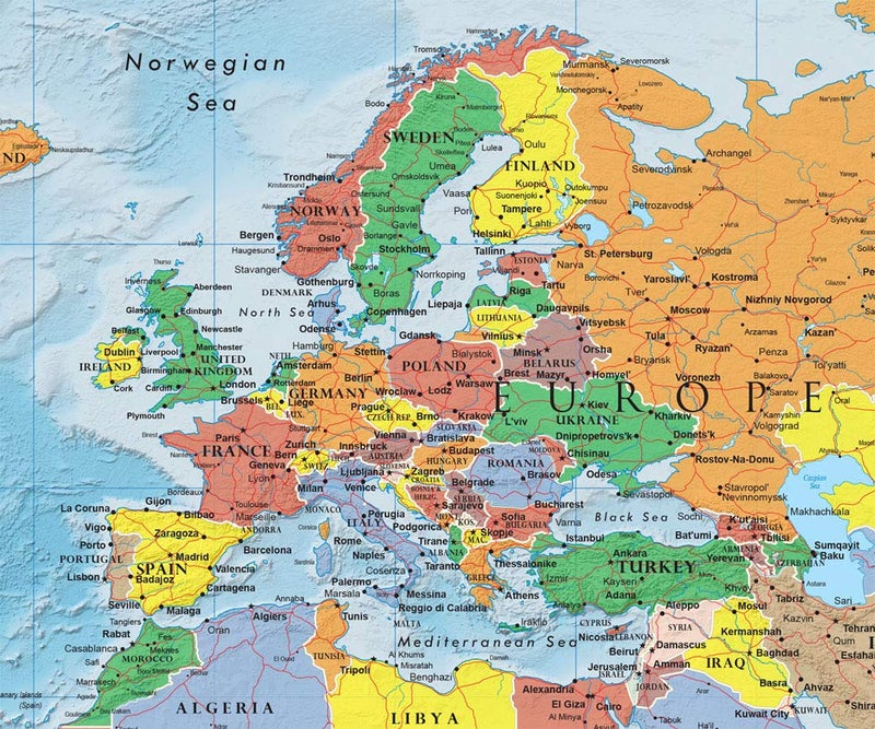 Swiftmaps World Classic Wall Map Poster Mural (24x36 Paper Folded) - Image 3