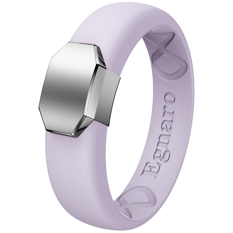 Egnaro Silicone Wedding Bands for Women, Inner Arc Ergonomic Breathable Design Womens Silicone Wedding Ring with Metal Plate, 4mm Width Rubber Wedding Bands Women with Metal Plate, No-Toxic,Skin Safe - Image 1