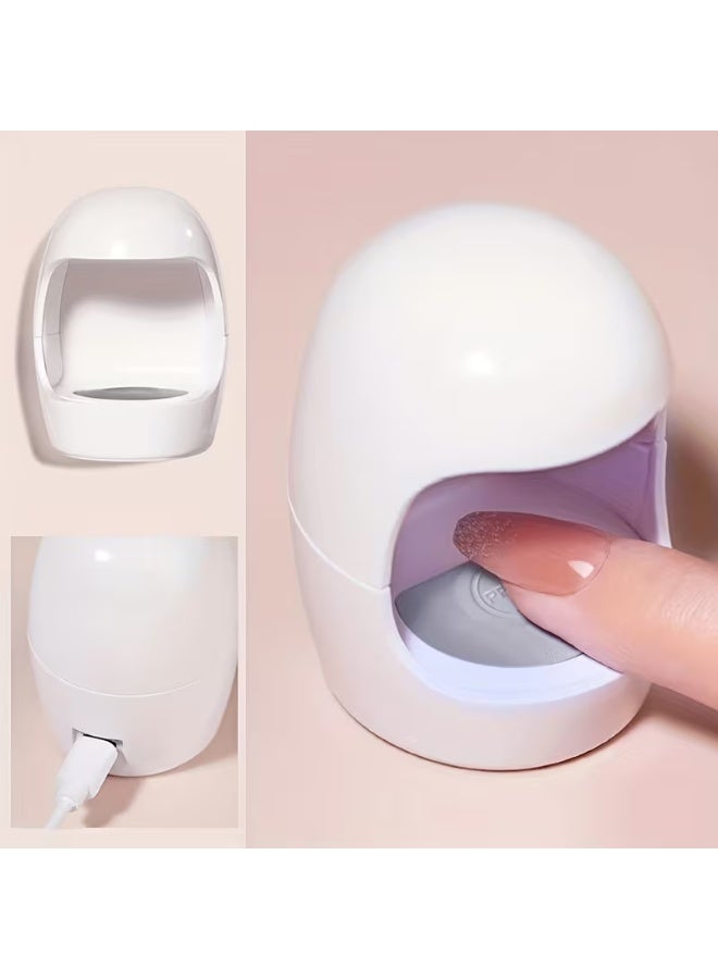 LANGMANNI 1pc Mini Q-Shaped /LED Nail Lamp Suitable for Gel Polish, Quick Dryer for & DIY Nail Art, - Portable /LED Lamp for Gel Polish, Odorless Dryer for /LED Curable Nails - Image 3