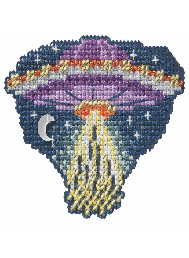 Mill Hill UFO Beaded Counted Cross Stitch Ornament Kit 2025 Autumn Harvest MH182522, Multi, 3.36 x 2.5 Inches