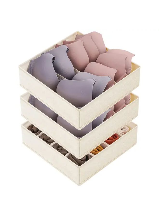 Breast Bra Drawer Organizer Box Suit 3 Foldable Dresser Wardrobe Storage Divider - Image 1
