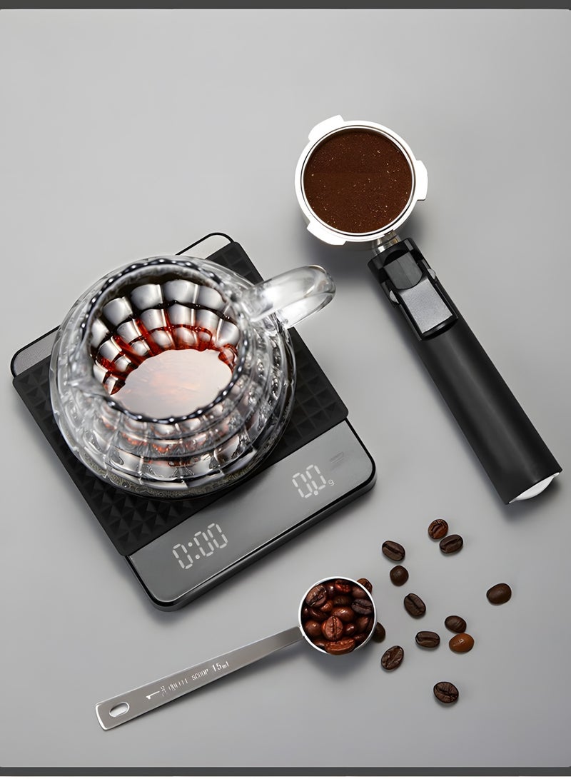 Accurate Electric Kitchen Scale, V60 Drip Coffee Scale with Timer 3kg/0.1g Black 15✕13✕2.2cm  - Image 4