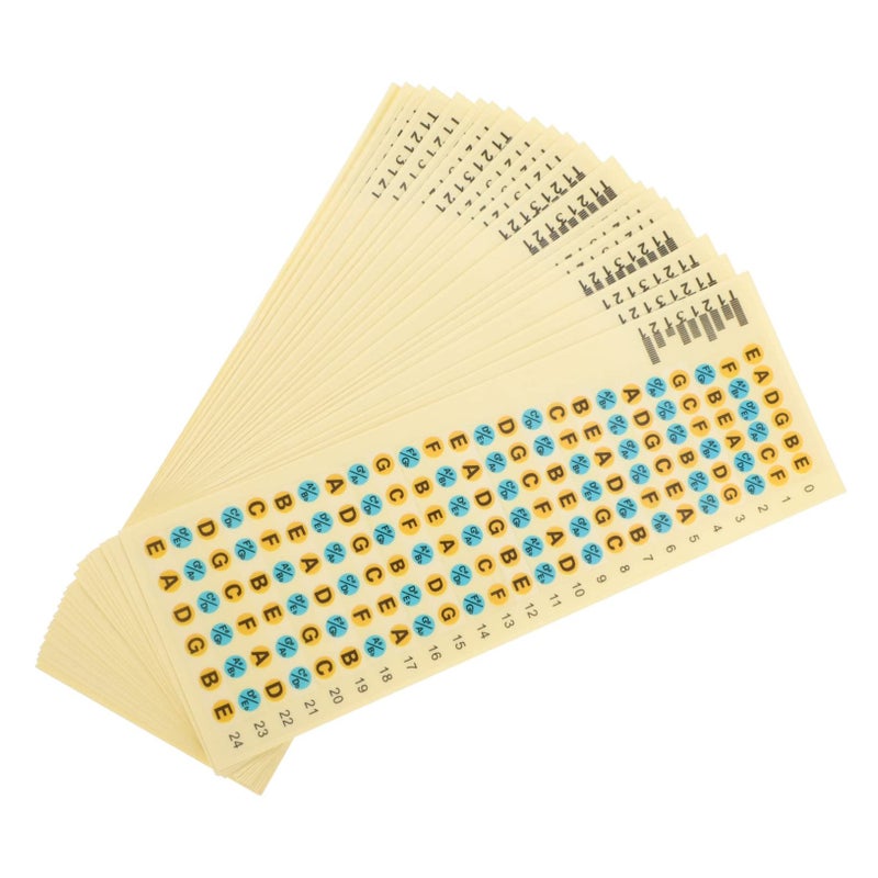 60Pcs Guitar Fretboard Stickers Notes for Beginners 18.4x6.6cm Khaki - Image 4