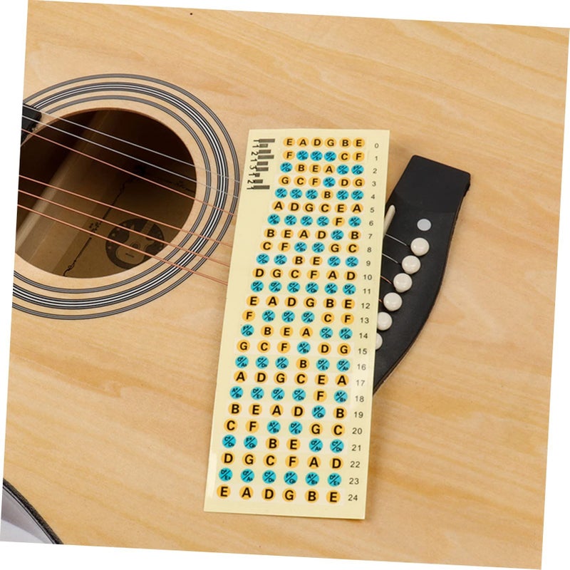 60Pcs Guitar Fretboard Stickers Notes for Beginners 18.4x6.6cm Khaki - Image 5