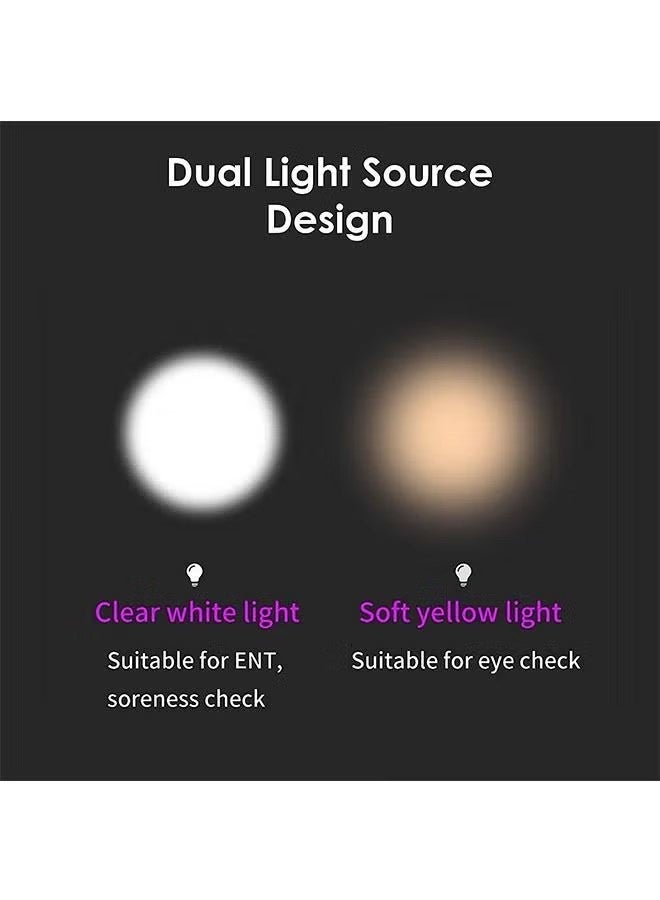 YJ Pocket Pen Clip Torch, USB Rechargeable LED Pen Ligh, Mini Flashlight with 2 LED Sources, Reusable LED Penlight for Students Doctors Nurses, Black - Image 5