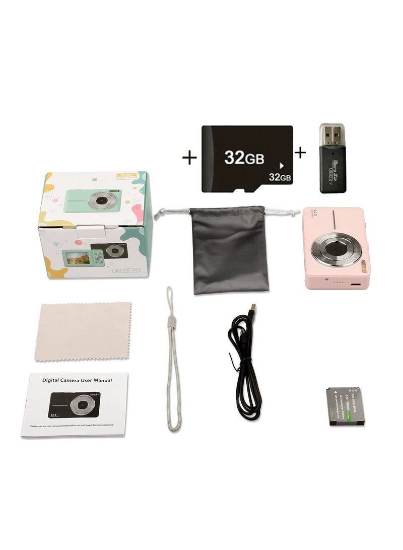 Digital Camera, Autofocus UHD 4K Vlogging Camera with 32GB Card, 44MP 16X Digital Zoom Digital Camera - Image 2