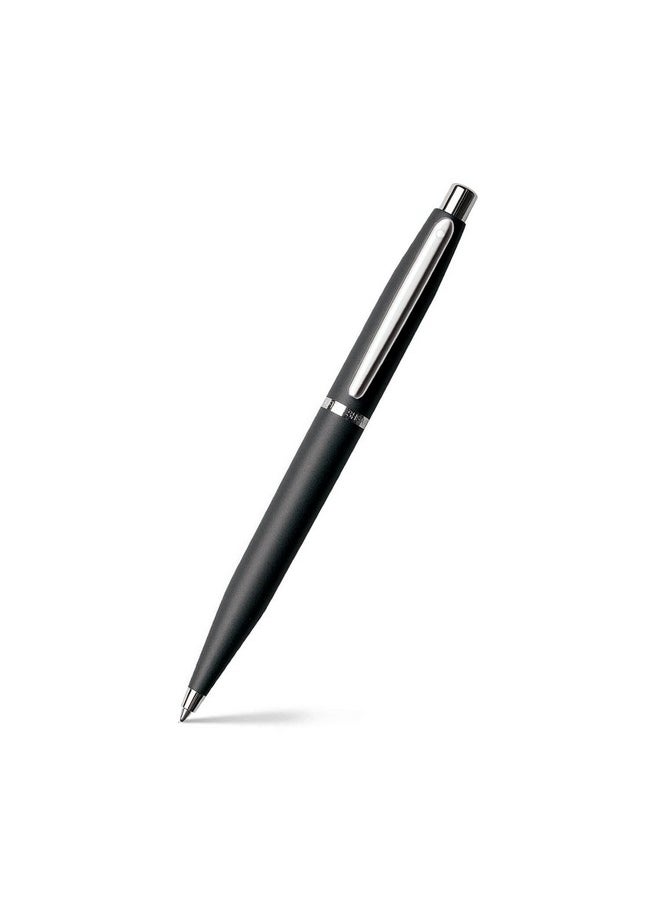 شيفر قلم حبر جاف Sheaffer 9405 VFM باللون الأسود غير اللامع مع حواف مطلية بالكروم | قلم حبر جاف ممتاز  - Image 1
