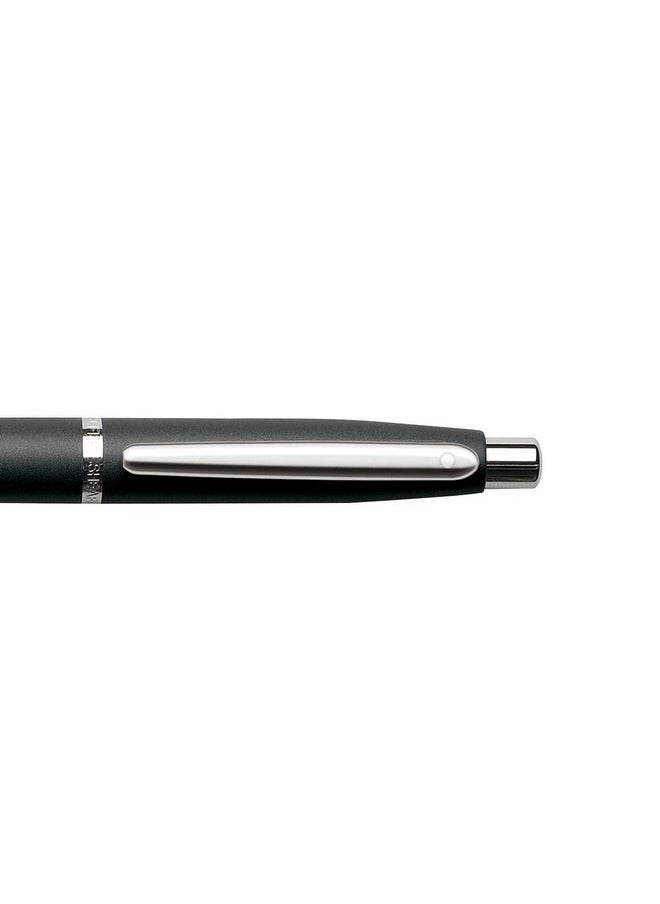 شيفر قلم حبر جاف Sheaffer 9405 VFM باللون الأسود غير اللامع مع حواف مطلية بالكروم | قلم حبر جاف ممتاز  - Image 4