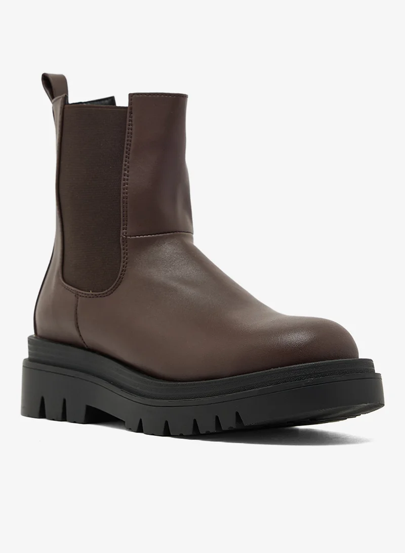 ELLA Chunky Ridge Sole Ankle Boots