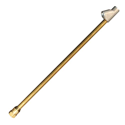Straight Foot Dual Head Air Chuck for Tire Pressure Guage 12 Extended Reach 14 FNPT 150 PSI Truck Tractor Trailer Semi Truck Dually RV Car S69312