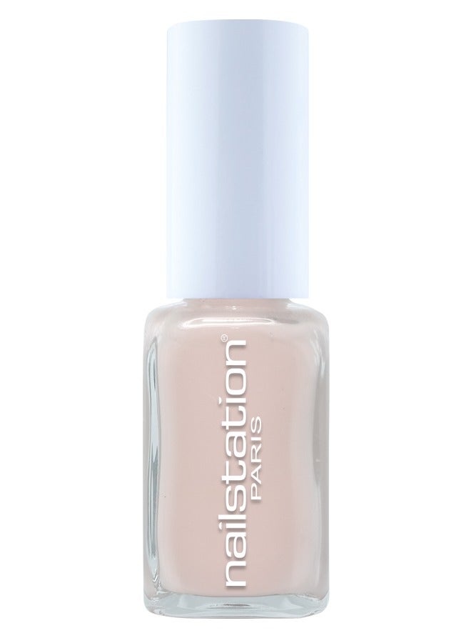 Powder Grayish Beige Nail Polish – Soft Neutral Classic Lacquer, Semi-Sheer Glossy Finish | L’Inconnue – Nailstation®