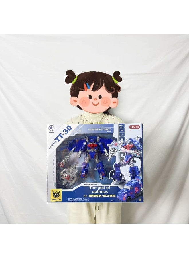Children's Toy Transformation Robot King Kong Suit Interest Training Class Institution Gift Ring Toy Night Market Wholesale-Color:TT30 God Of Optimus - Image 1
