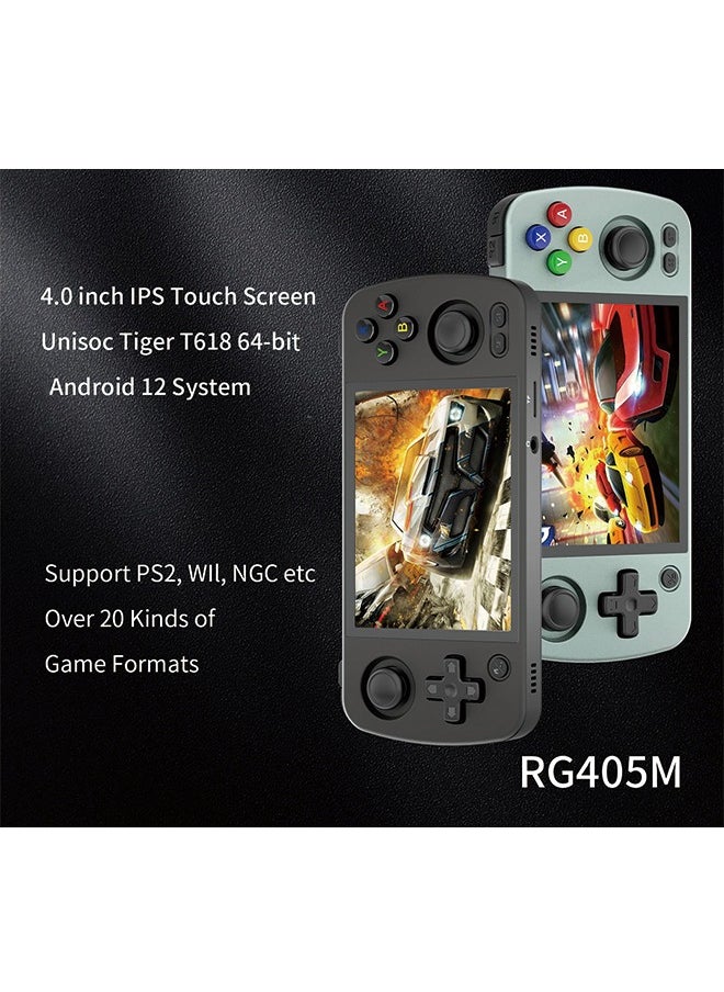 ANBERNIC  RG405M Retro Handheld Game Console , Aluminum Alloy CNC Android 12 System 4.0 Inch IPS Touch Screen with 128G TF Card 3172 Games Compatible with 5G WiFi and Bluetooth 5.0 (Black)  - Image 5