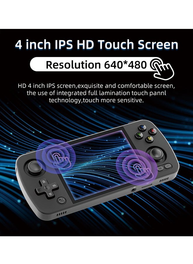 RG405M Retro Handheld Game Console , Aluminum Alloy CNC Android 12 System 4.0 Inch IPS Touch Screen with 128G TF Card 3172 Games Compatible with 5G WiFi and Bluetooth 5.0 (Black)