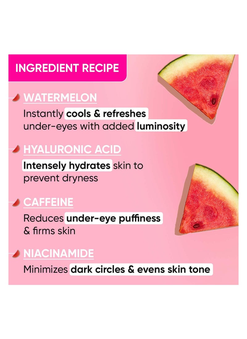 Dot & Key - Dot & Key Watermelon Cooling Hydrogel Eye Patches | With Hyaluronic & Niacinamide | Under Eye Patches For Dark Circles & Puffiness Reduction | Instantly Hydrates, Cools & De-Puffs | 60 Patches, Pink - Image 1