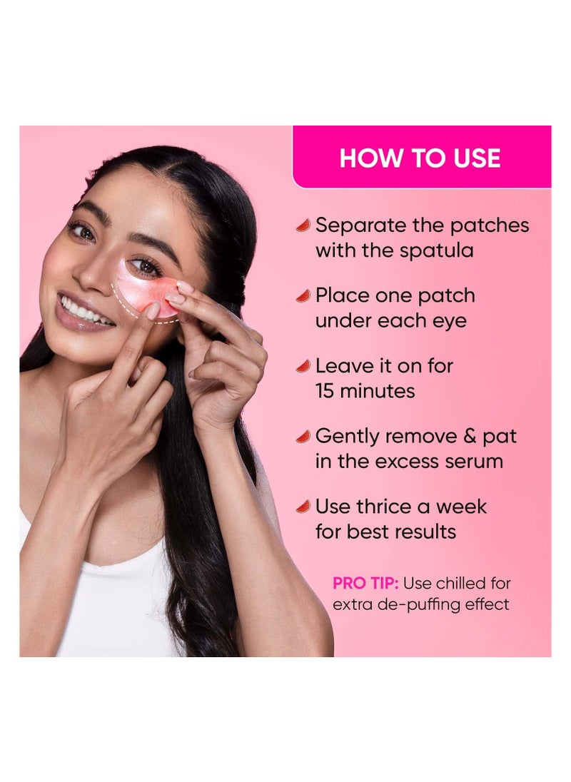 Dot & Key - Dot & Key Watermelon Cooling Hydrogel Eye Patches | With Hyaluronic & Niacinamide | Under Eye Patches For Dark Circles & Puffiness Reduction | Instantly Hydrates, Cools & De-Puffs | 60 Patches, Pink - Image 1