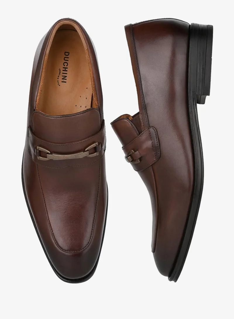 DUCHINI BROWN Men Leather Slip-On Loafers for Men | Best Price UAE