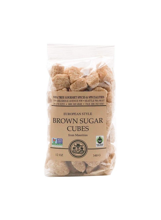 India Tree Pure Brown Sugar Cubes , All-Natural Gourmet Sweetener for Coffee, Tea, and Baking , 12 Oz Bag (Pack of 1) - Image 1