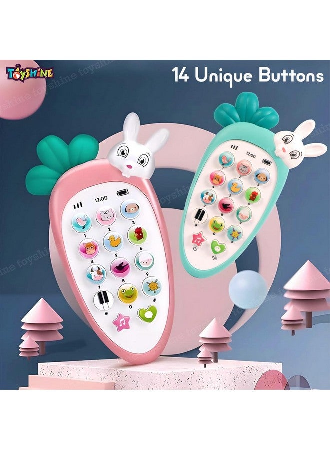 Toyshine Toyshine Cell Phone Baby Toy for Toddlers and Young Children with 14 Unique Buttons and Functions Musical Melodies Animal Sounds and Number Learning for 4+Kids and Older - Green  - Image 3