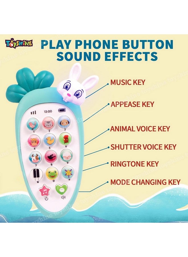 Toyshine Toyshine Cell Phone Baby Toy for Toddlers and Young Children with 14 Unique Buttons and Functions Musical Melodies Animal Sounds and Number Learning for 4+Kids and Older - Green  - Image 2