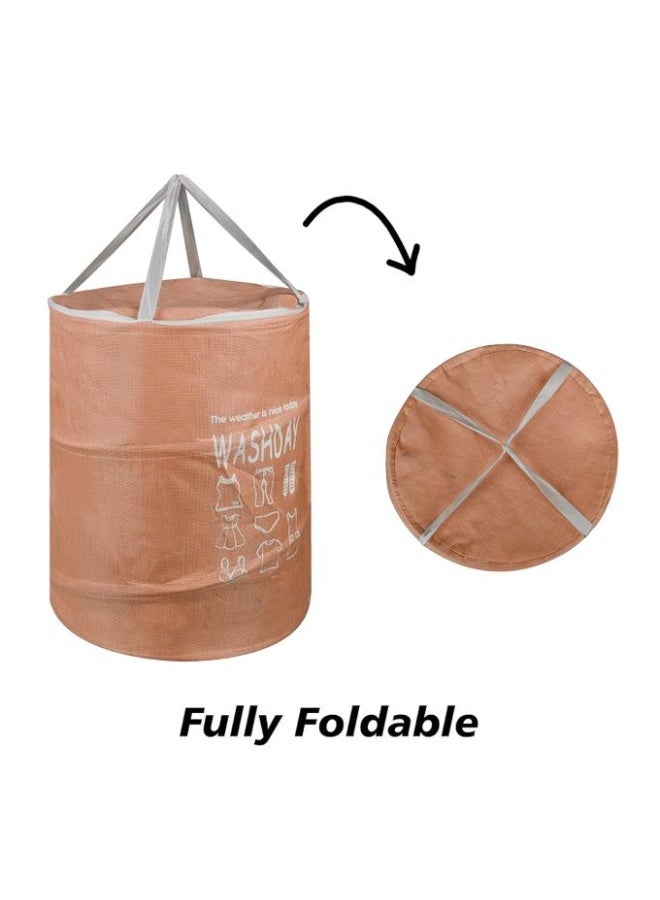 Laundry Basket/Hamper, Foldable Waterproof Storage Basket with Thick Cotton Handles, Easy to Carry, Ideal for Clothes, Toys, Space Organization (Assorted Color &Design) - Image 4