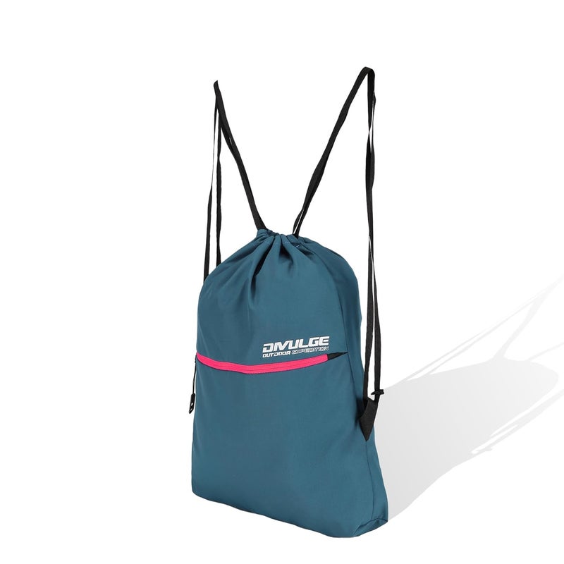 DIVULGE Ninja 18 liters Polyester Drawstring bag, daypack, Gym bag, sports bag, yoga Rucksack Backpack With Zip Pocket - Image 3