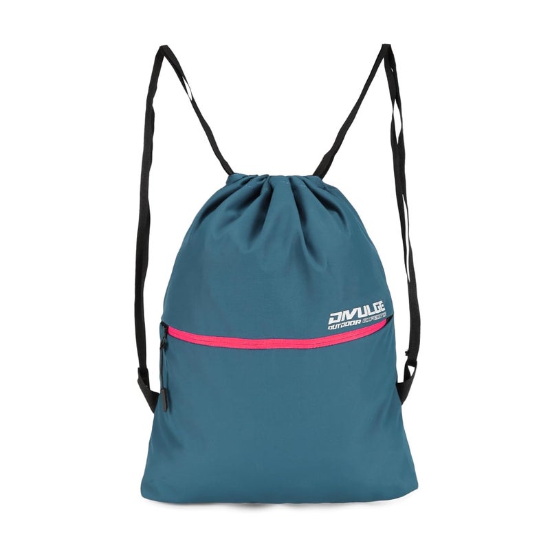DIVULGE Ninja 18 liters Polyester Drawstring bag, daypack, Gym bag, sports bag, yoga Rucksack Backpack With Zip Pocket - Image 2