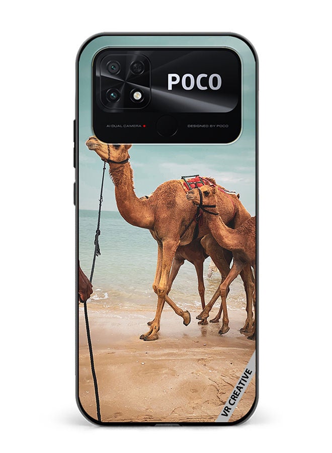 VR CREATIVE Protective Case Cover For Xiaomi Poco C40 Merry Camel Design Multicolour - Image 1