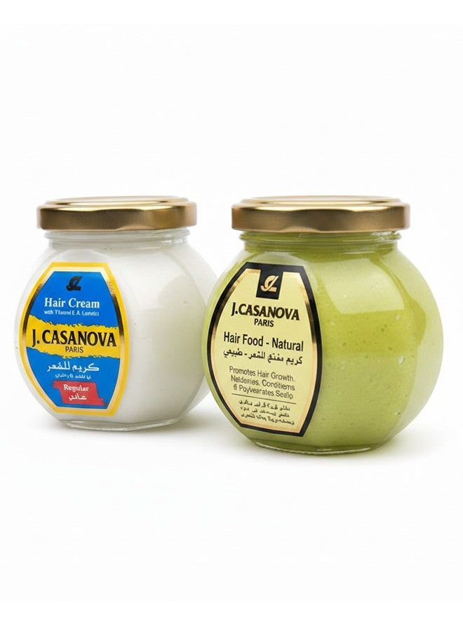Casanova Hair Cream Nourishing Set – 2 x 150ml (White & Yellow) - Image 2