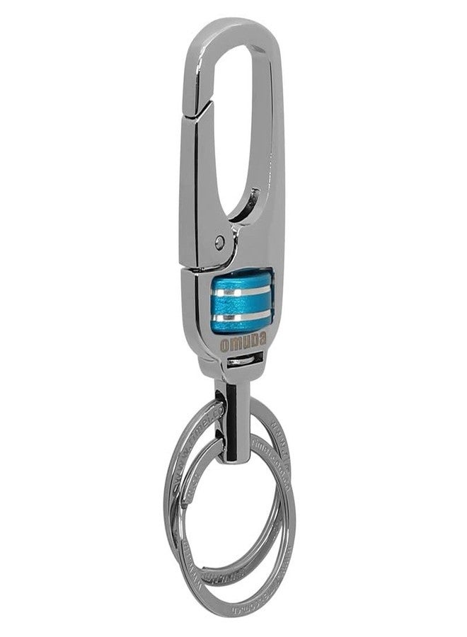 Omuda Premium and Stylish Hook Locking Metal Key Chain for Men & Women & for Gift (M-3799 Blue) - Image 1