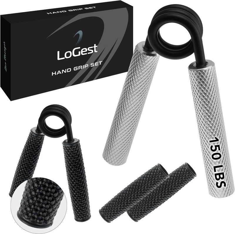 Logest Metal Hand Grip Strengthener 100LB-350LB No Slip Heavy-Duty Grip Strengthener with Gift Box, Great Wrist & Forearm Hand Exerciser, Home Gym, Hand Gripper Grip Strength Trainer - Image 1