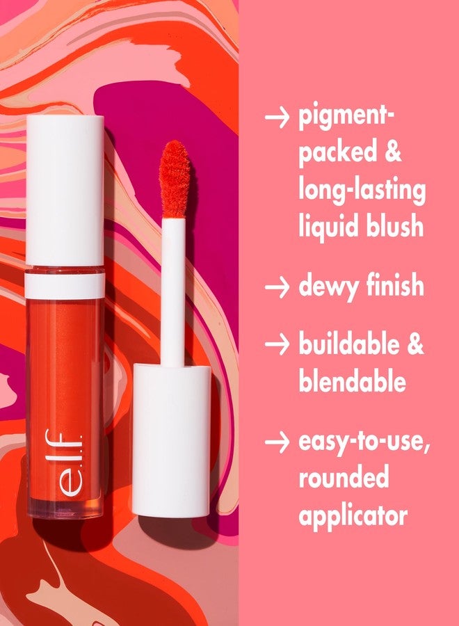 elf e.l.f. Camo Liquid Blush, Long-lasting Liquid Blush For High-pigment Color, Creates A Soft, Dewy Finish, Vegan & Cruelty-free, Cheeky Lychee - Image 4