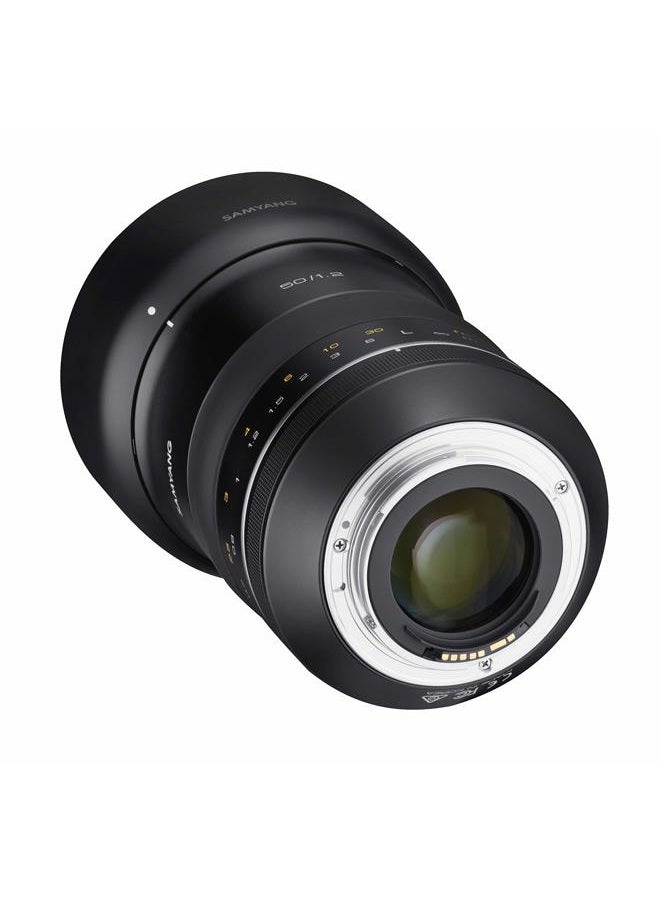 Samyang عدسة ساميانغ SYXP50-C XP 50mm f/1.2 عالية السرعة لكاميرات كانون EF مع شريحة AE مدمجة، سوداء - Image 5