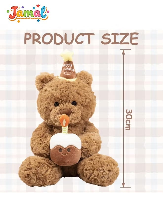 Jamal Teddy Plush Toy, Adorable Happy Birthday Teddy Bear, Teddy Bear for Special Occasions, Cuddly Small Brown Bear, for Girls, Boys, Children, Party,Birthday - Image 2