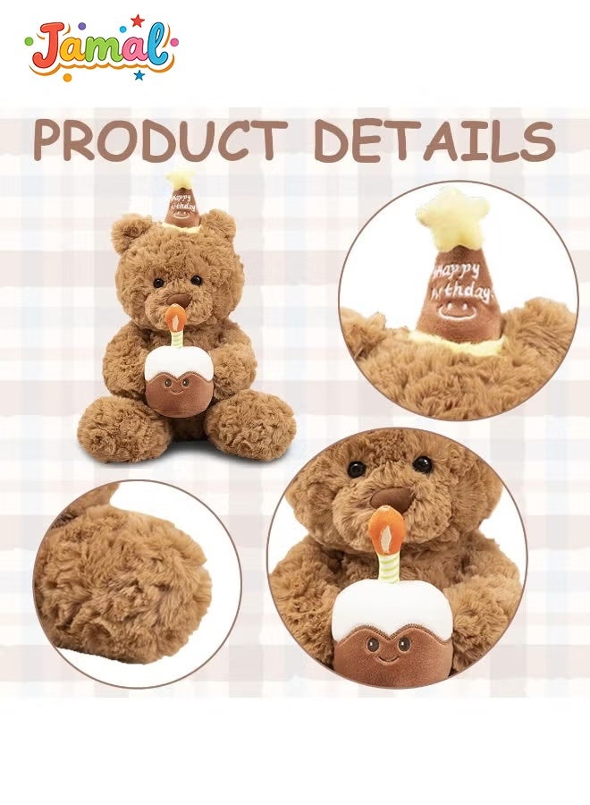 Jamal Teddy Plush Toy, Adorable Happy Birthday Teddy Bear, Teddy Bear for Special Occasions, Cuddly Small Brown Bear, for Girls, Boys, Children, Party,Birthday - Image 3