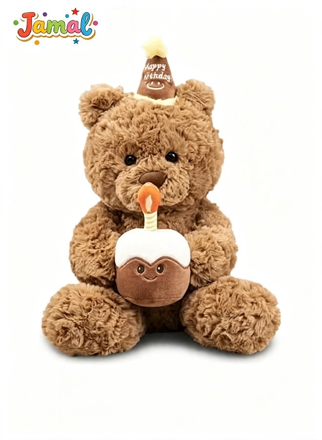 Jamal Teddy Plush Toy, Adorable Happy Birthday Teddy Bear, Teddy Bear for Special Occasions, Cuddly Small Brown Bear, for Girls, Boys, Children, Party,Birthday - Image 1