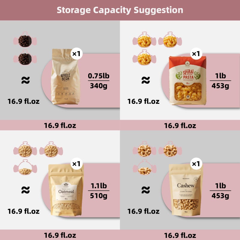 DIF DECO Cute Storage Jars with Lid, Unique Candy Shape Ceramic Food Container, Cookie Canister for Snacks, Coffee Bean, Sugar, Tea, Spices, Beans, Cereal, Nuts - 500 ml / 16.9 oz (Pink Stripes) - Image 4