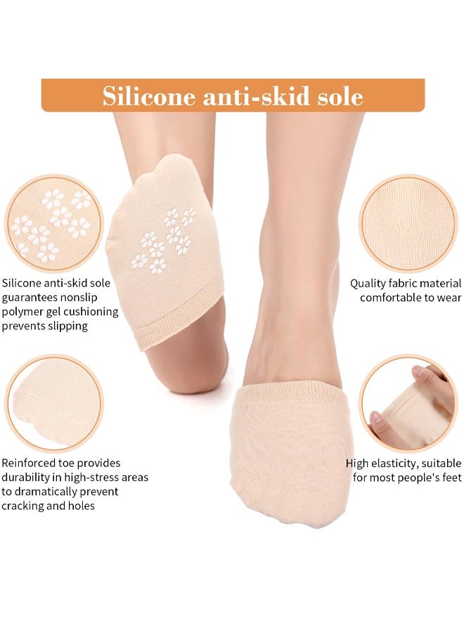 6 Pair Women Forefoot Socks, Suitable For Mules, Invisible Lined Half Socks, Invisible Toe Slip Covers, Suitable For Clogs - Image 3