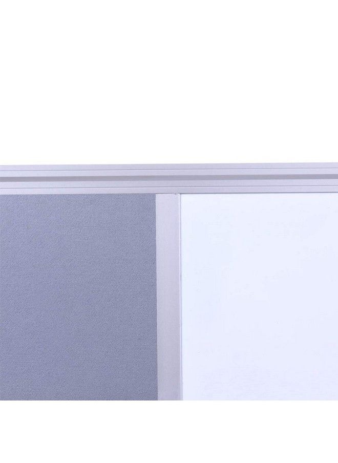 DexBoard Grey Felt Bulletin Dry Erase Combo Board Magnetic Whiteboard Grey Felt Bulletin Combination Board With Pen Tray 36 X 24 Inch  - Image 5